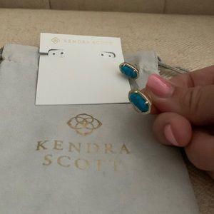 Kendra Scott turquoise and gold earrings